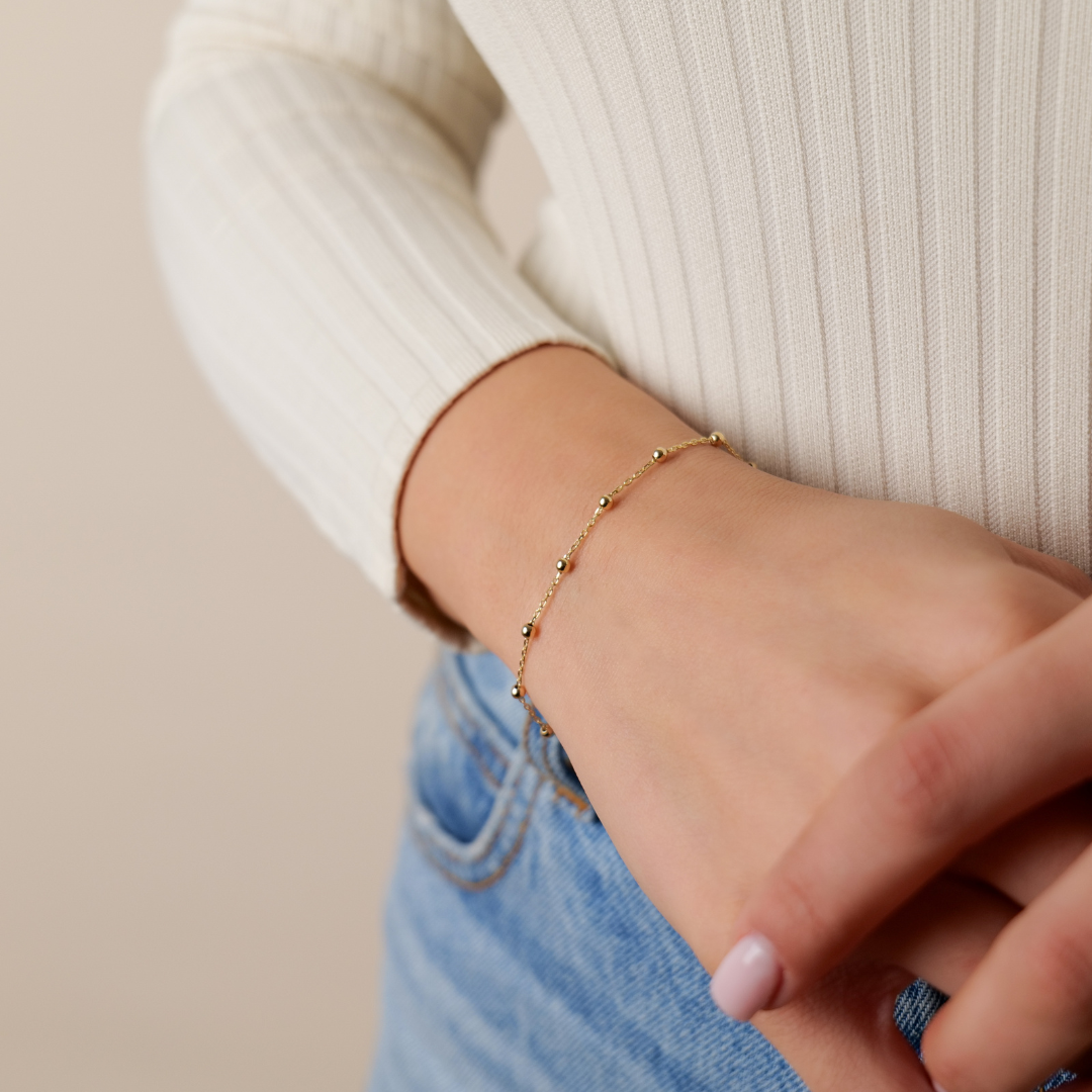 Golden Beads | 585 Goldarmband