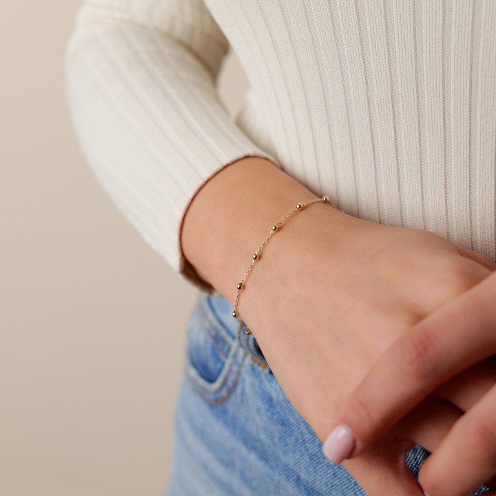 Golden Beads | 585 Goldarmband