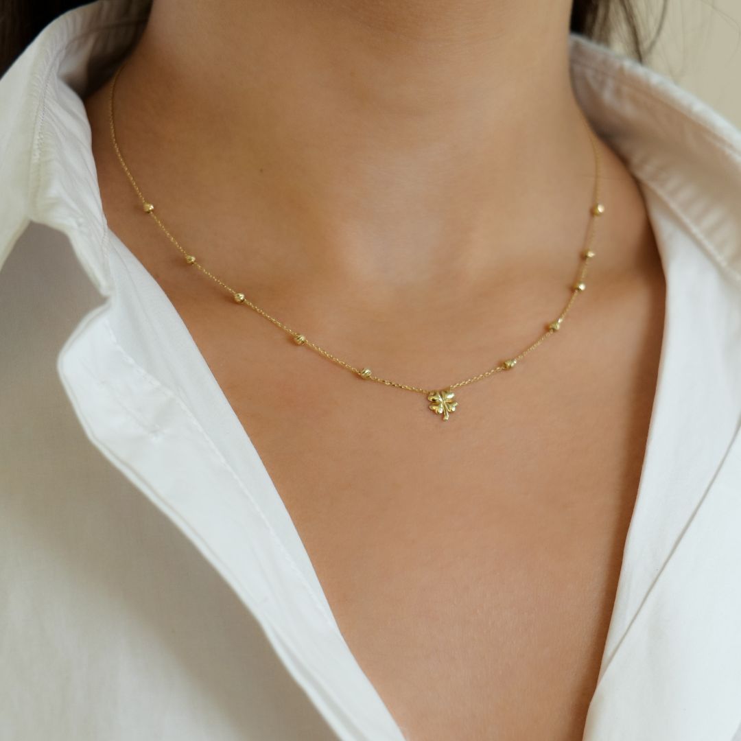 Goldenes Klee | 585 Goldkette