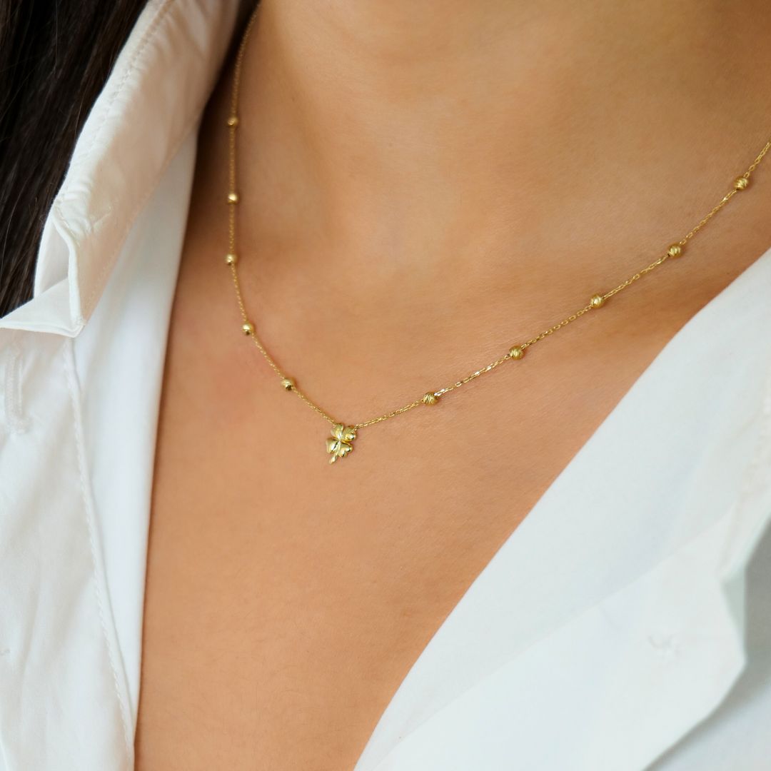 Goldenes Klee | 585 Goldkette