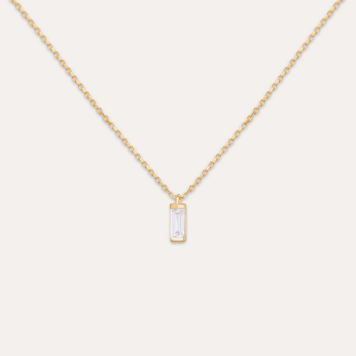 Goldkette filigran Baguette Stein I 585 Gold