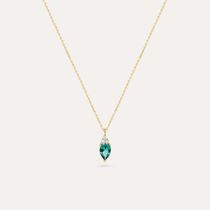 Green Queen Grüner Zirkonia Kette I 585 Gold
