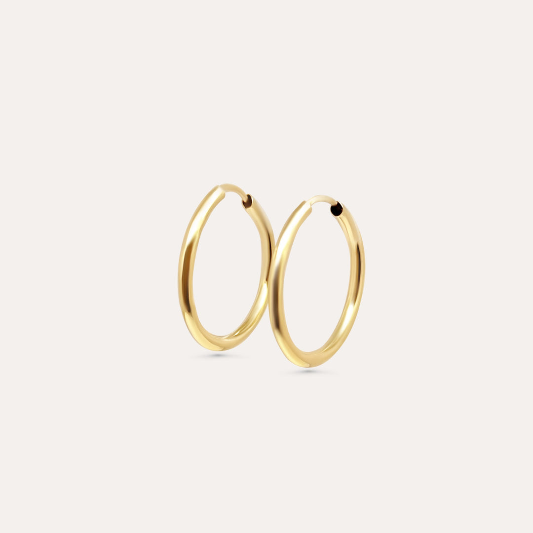 Basic Round Creolen Mini | Midi | Maxi | 585 Gold