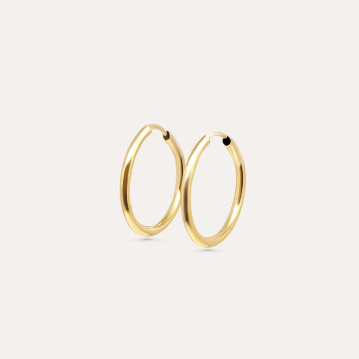 Basic Round Creolen Mini | Midi | Maxi | 585 Gold