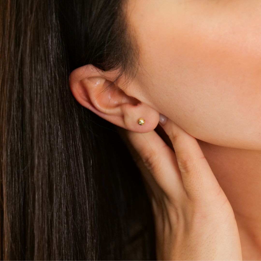 Kleine Kugel Ohrstecker I 585 Gold