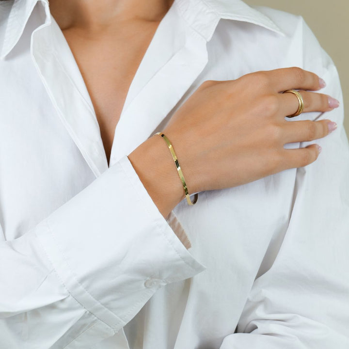 Kleopatraarmband 3 mm breit I 585 Gold