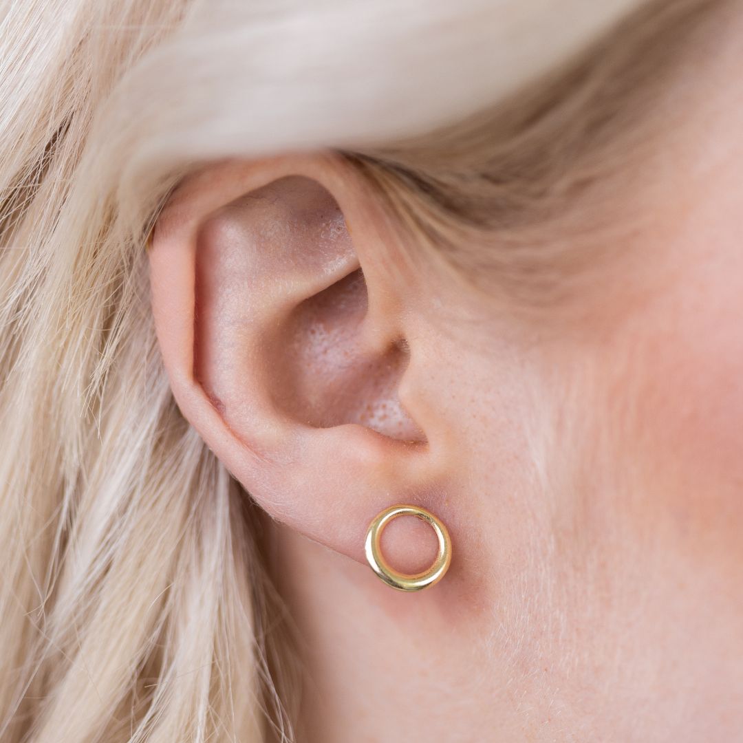 Rund Ohrstecker I 585 Gold