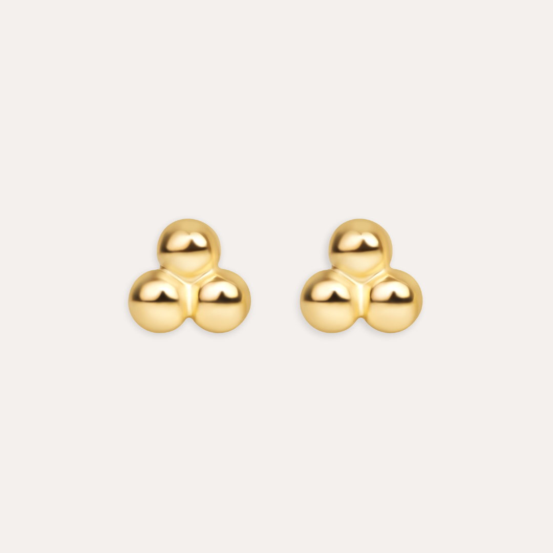 Kügelchen Ohrstecker I 585 Gold
