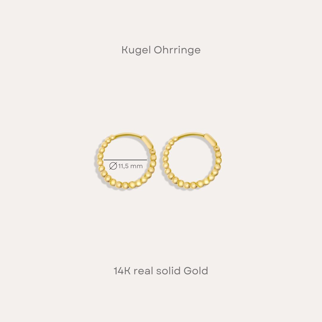 Kugel Ohrringe | 585 Gold Ohrringe