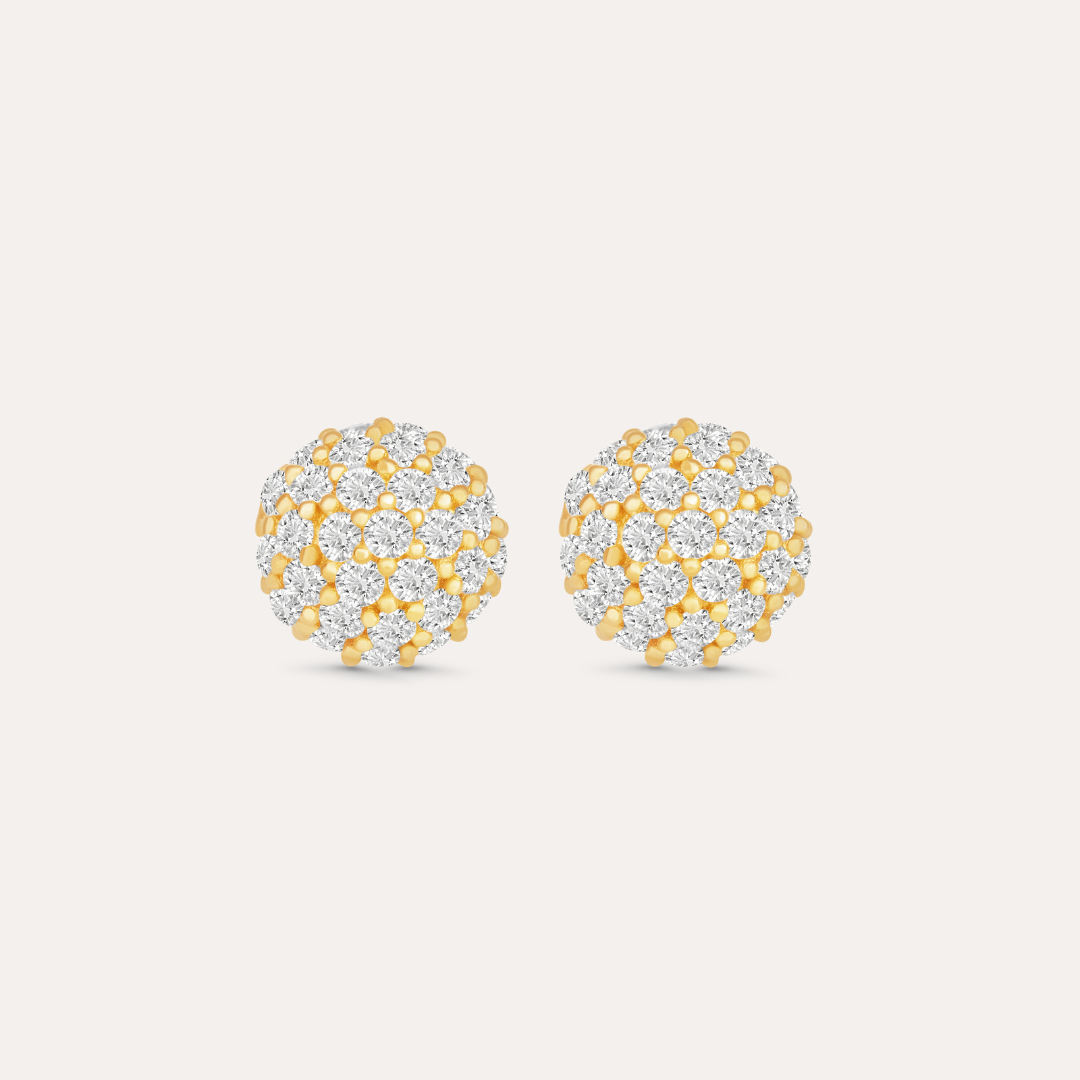 Kugel Ohrstecker Zirkonia I 585 Gold