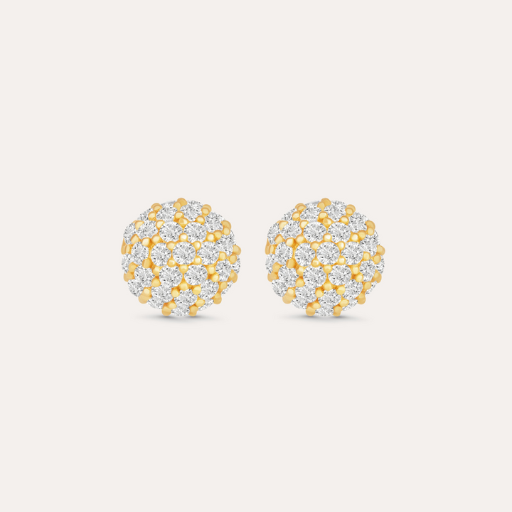 Kugel Ohrstecker Zirkonia I 585 Gold