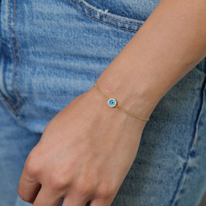 Nazar Doppelketten Armband | 585 Gold