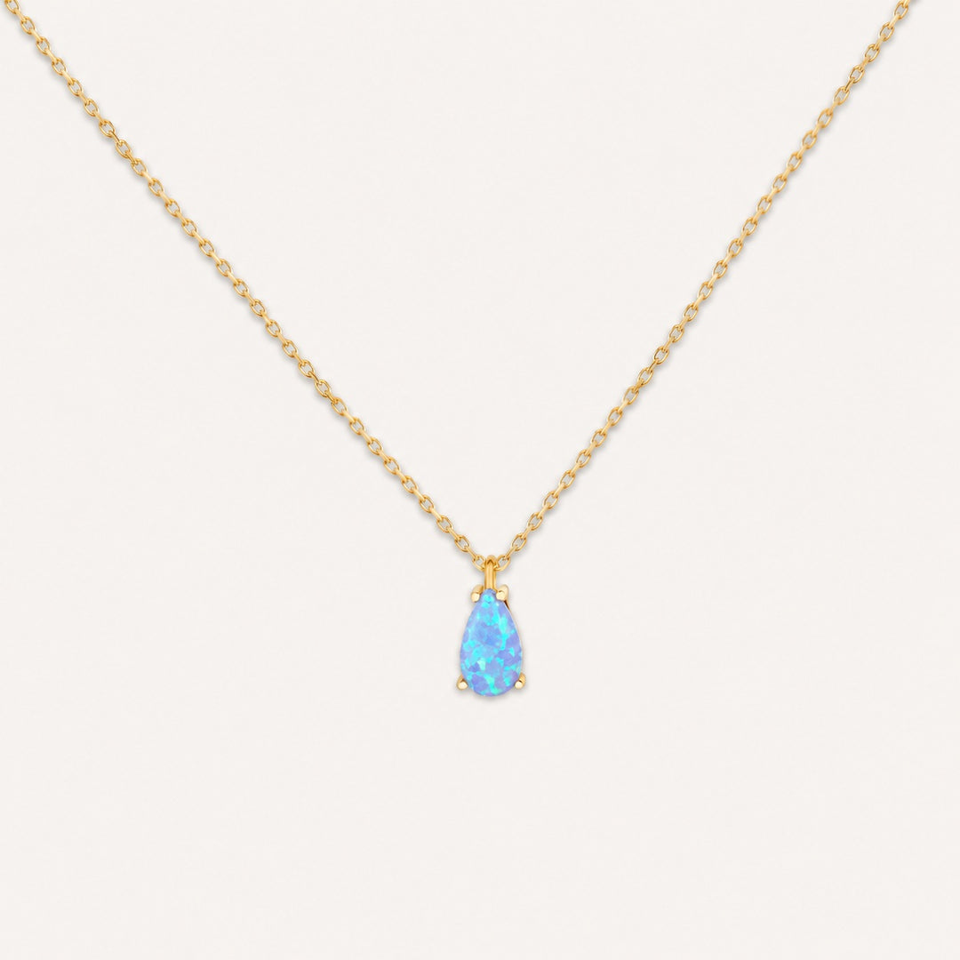 Blauer Opal Kette I 585 Gold