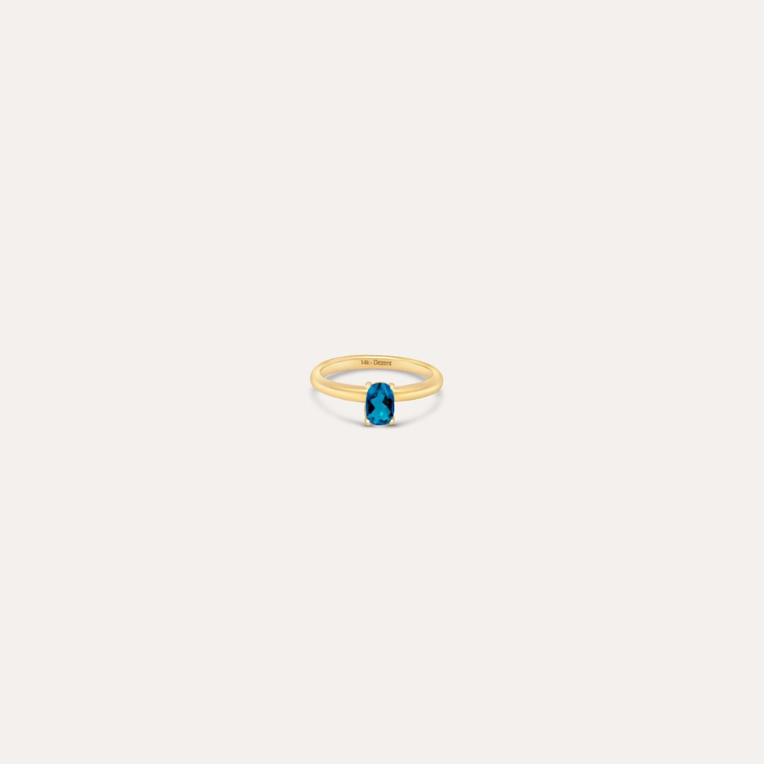Oval Blue | 585 Gold Ring