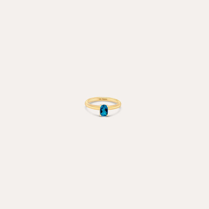 Oval Blue | 585 Gold Ring