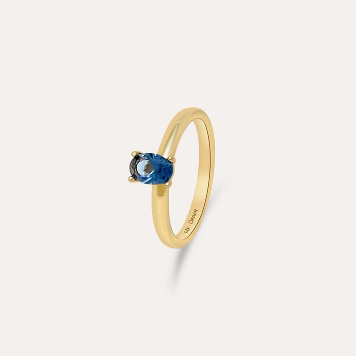 Oval Blue | 585 Gold Ring