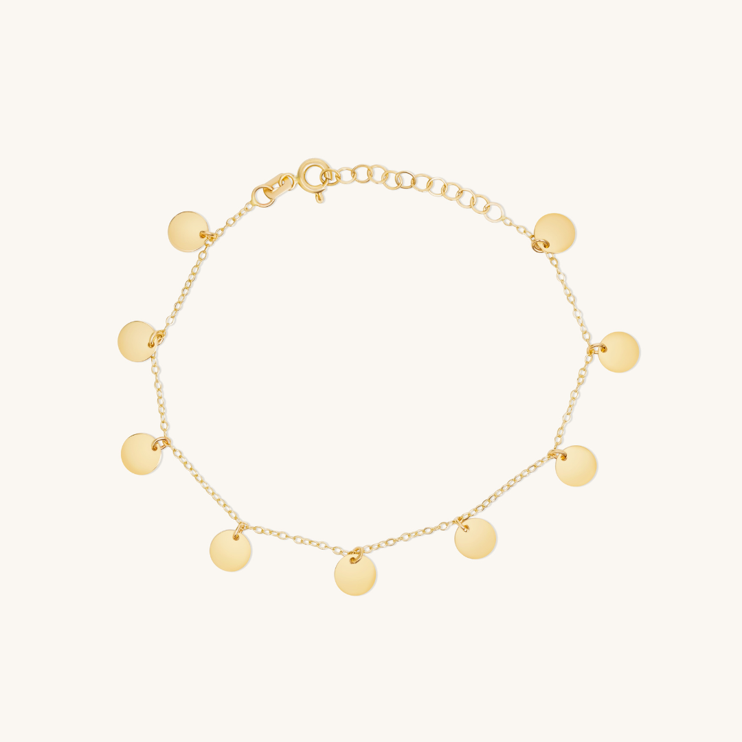 Plättchen Armband I 585 Gold