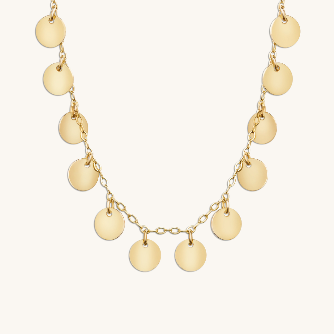 Plättchenkette I 585 Gold