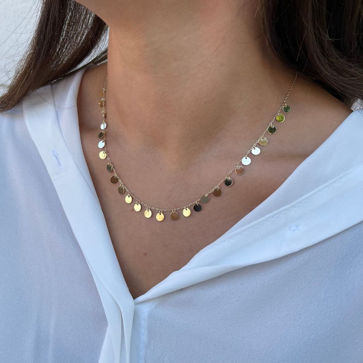Plättchenkette I 585 Gold