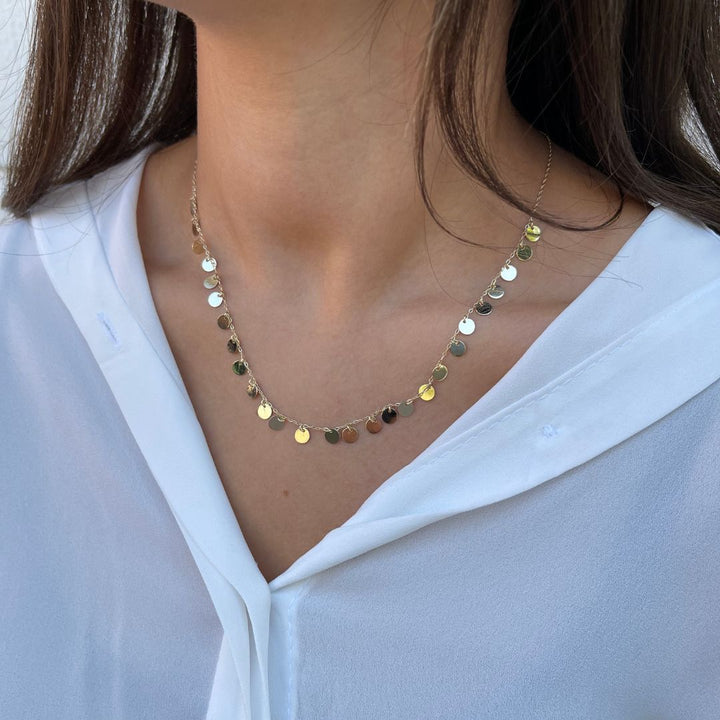 Plättchenkette I 585 Gold
