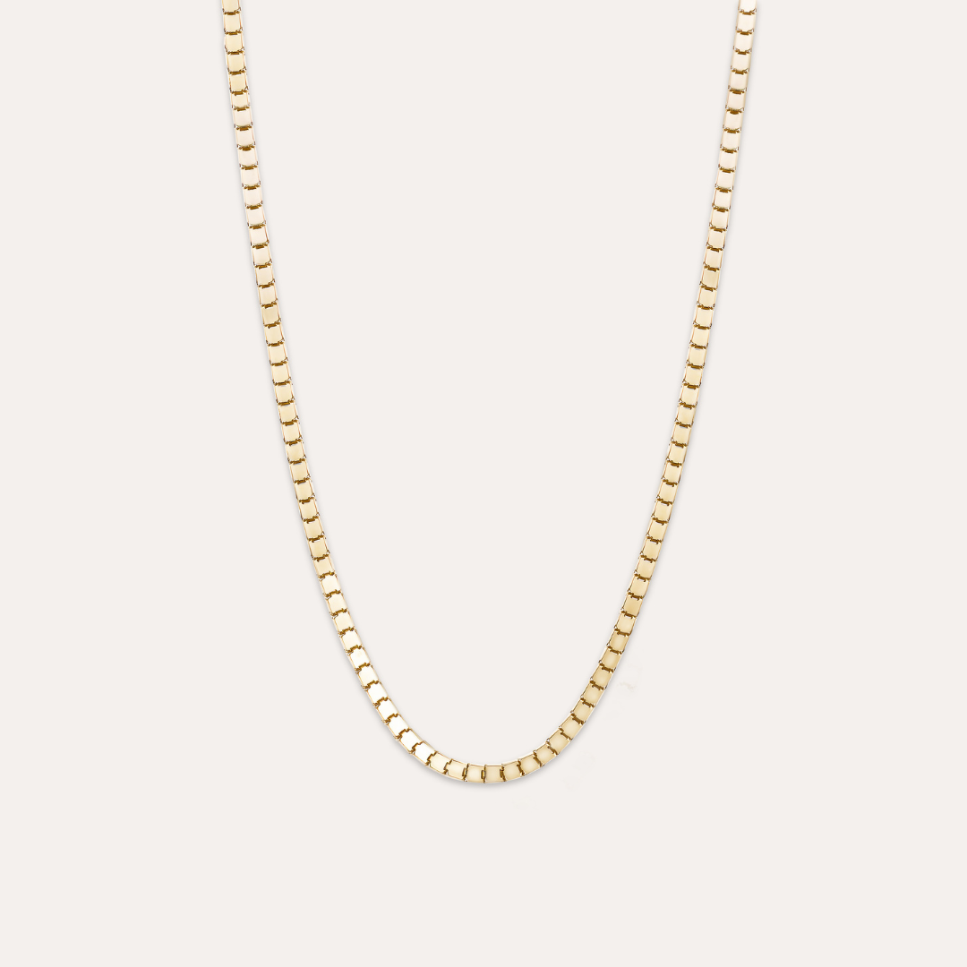Plain Boho Kette I 585 Gold