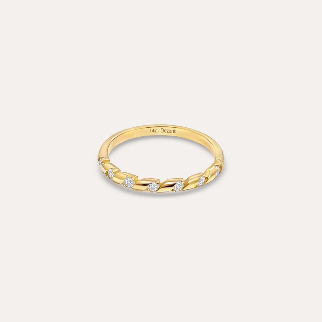 Pullu Ring Zirkonia | 585 Goldring