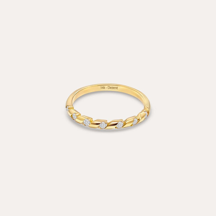 Pullu Ring Zirkonia | 585 Goldring