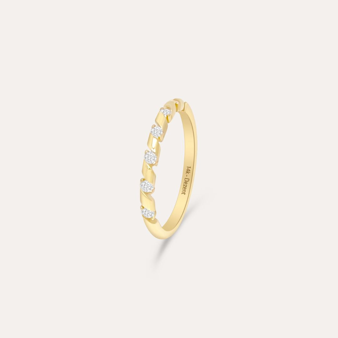 Pullu Ring Zirkonia | 585 Goldring