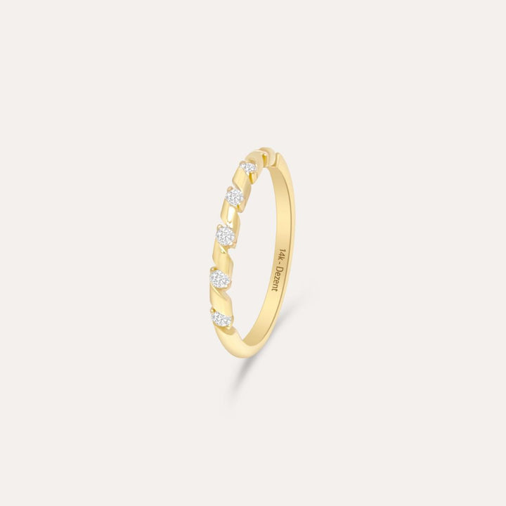 Pullu Ring Zirkonia | 585 Goldring
