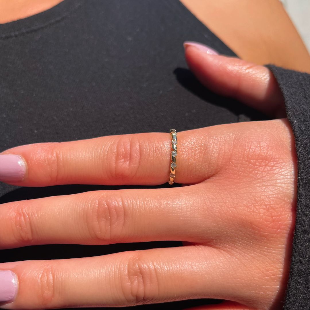 Pullu Ring Zirkonia | 585 Goldring