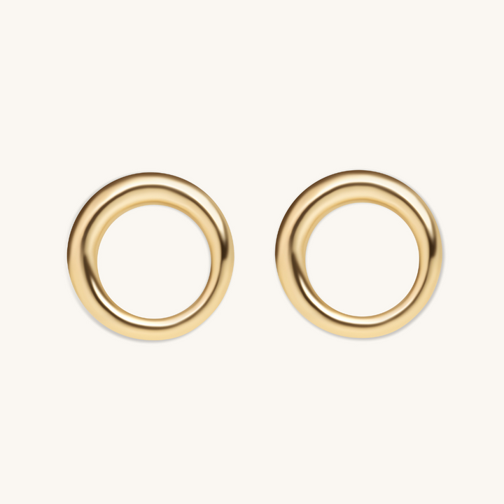 Rund Ohrstecker I 585 Gold