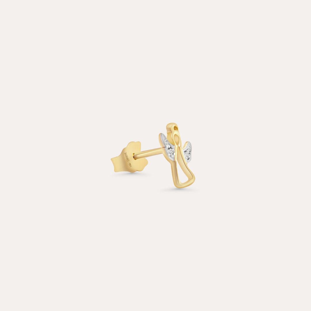 Schutzengel Glanz | 585 Gold Ohrstecker