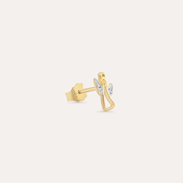 Schutzengel Glanz | 585 Gold Ohrstecker