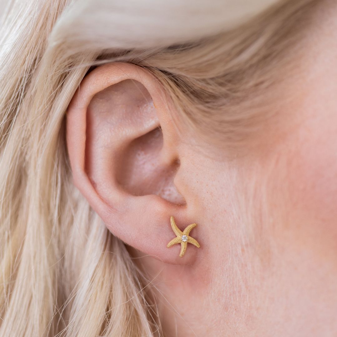 Seestern Ohrstecker I 585 Gold