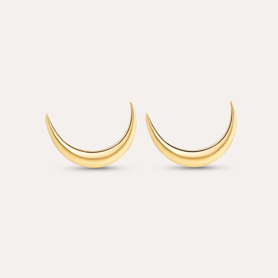 Sichel Ohrstecker I 585 Gold