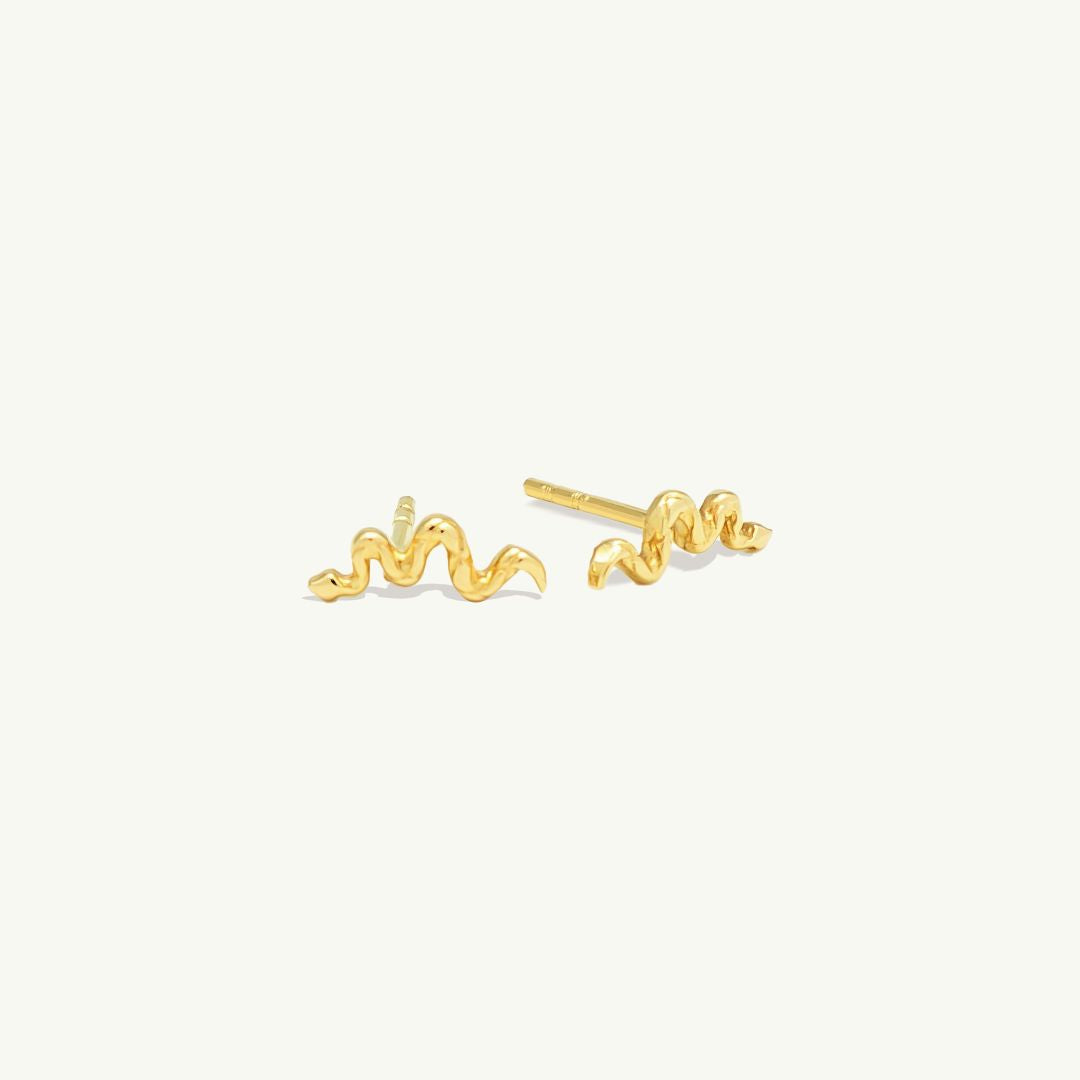 Snake Mini Ohrstecker I 585 Gold