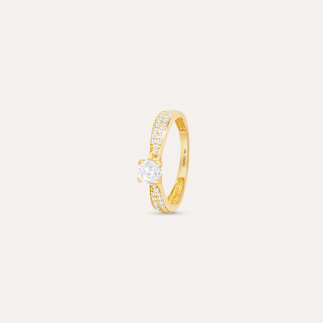 Solitaire Glow | 585 Gold Ring