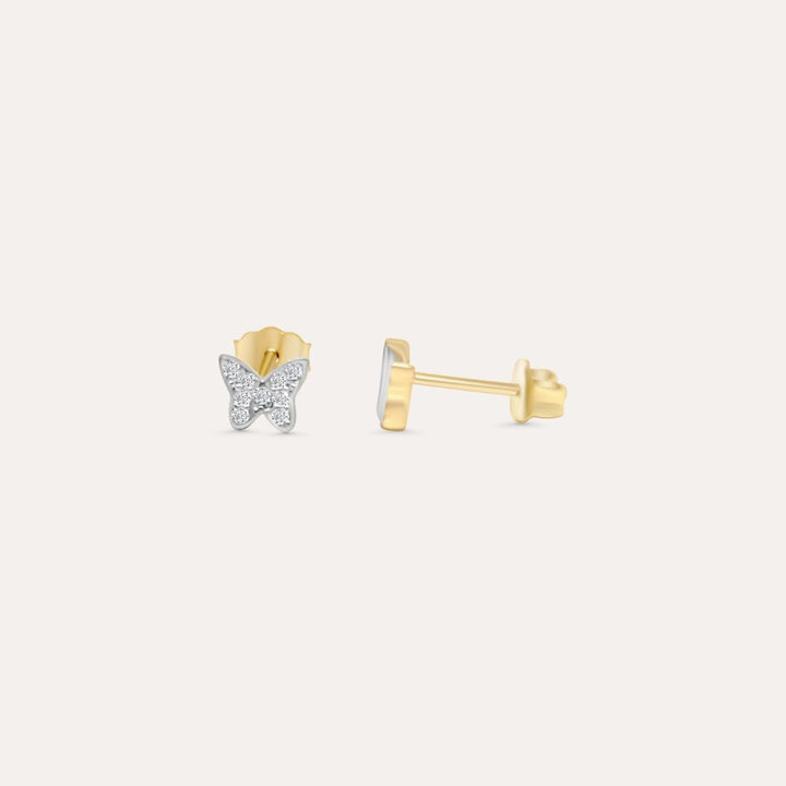Sparkling Butterfly | 585 Gold Ohrstecker