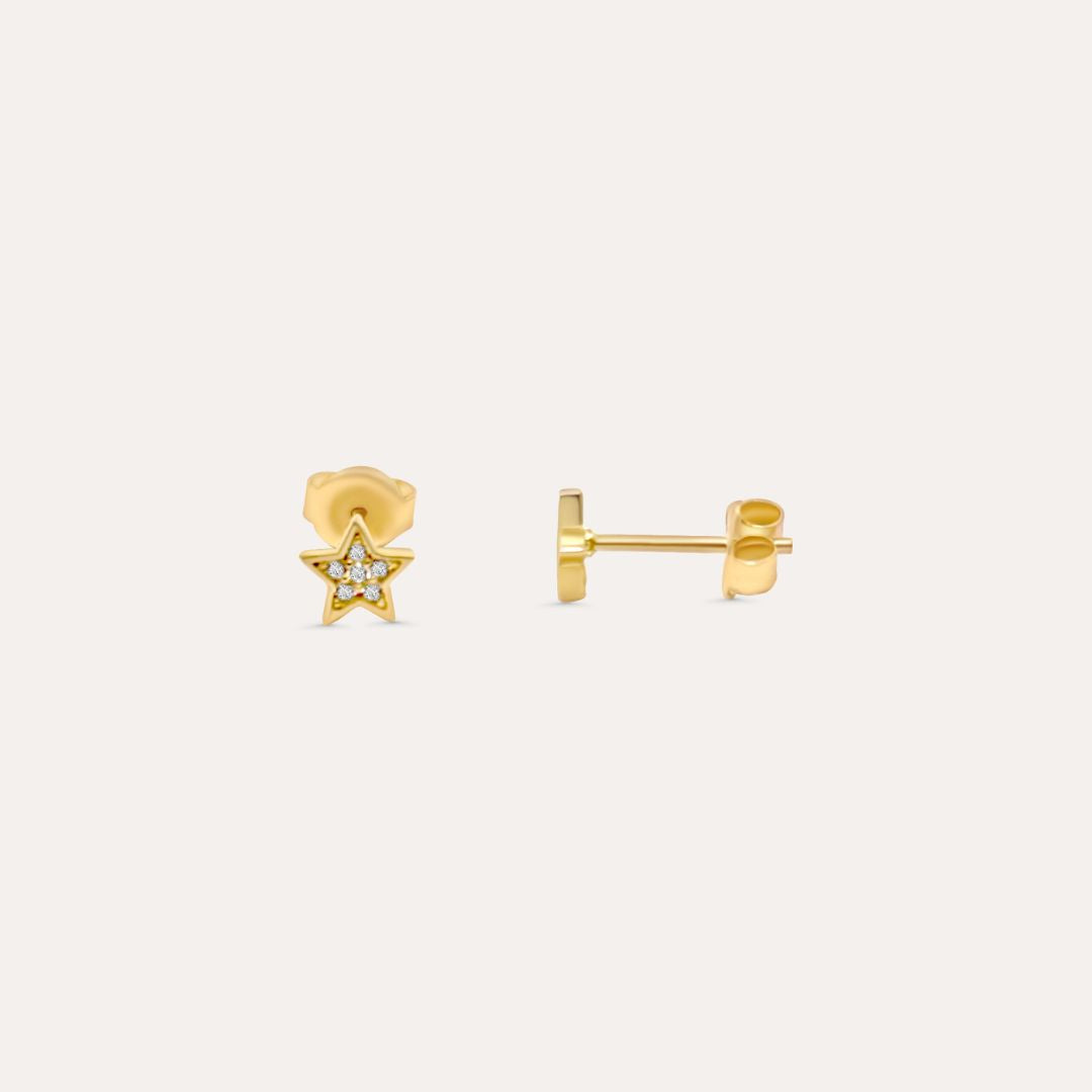 Sparkling Star | 585 Gold Ohrstecker