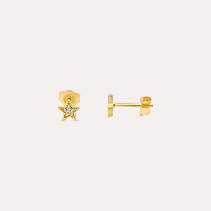Sparkling Star | 585 Gold Ohrstecker