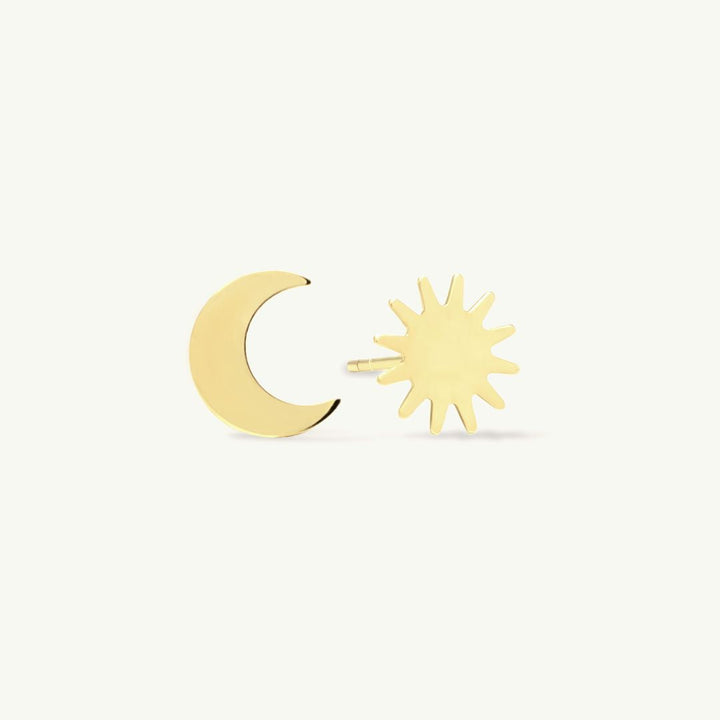 Sun and Moon Ohrstecker I 585 Gold