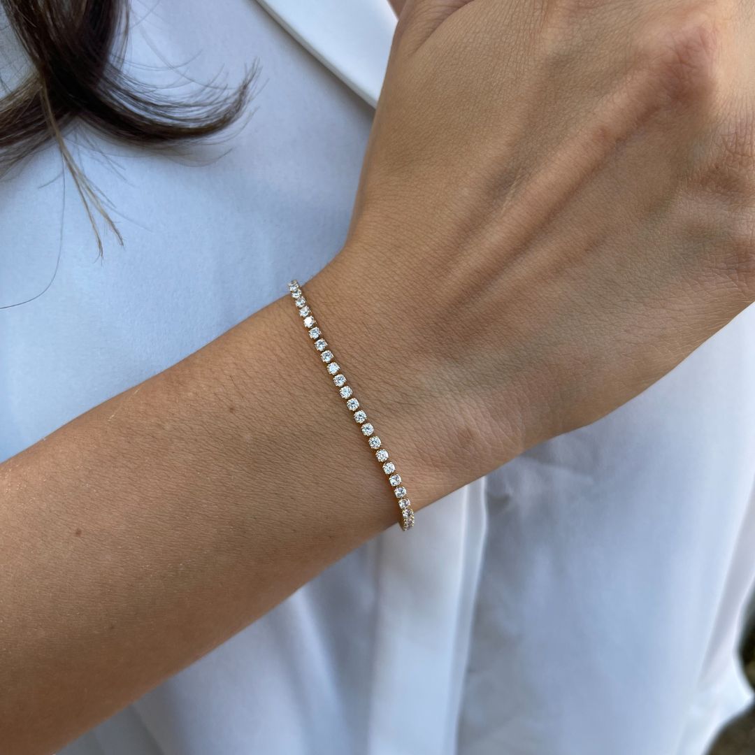 Tennisarmband Zirkonia I 585 Gold