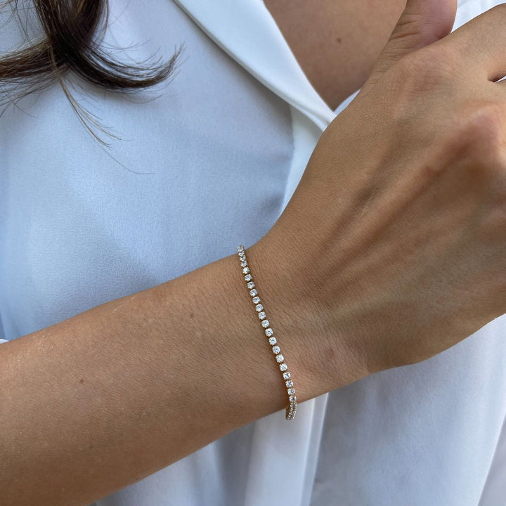 Tennisarmband Zirkonia I 585 Gold