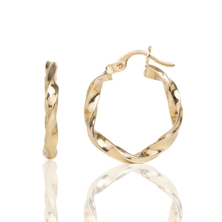Twisted Creolen I 585 Gold