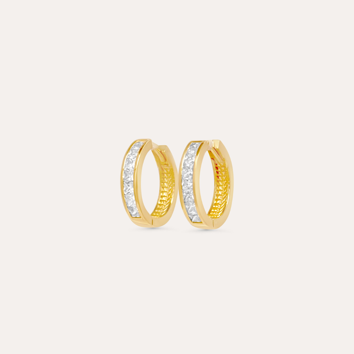 Urban Hoops Zirkonia Maxi | 585 Gold Ohrringe