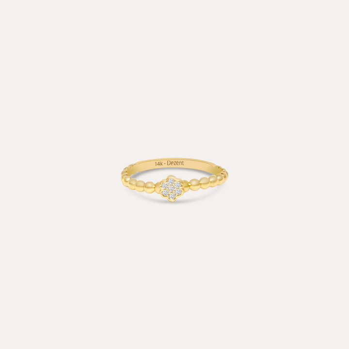 Zirconia Bloom | 585 Gold Ring