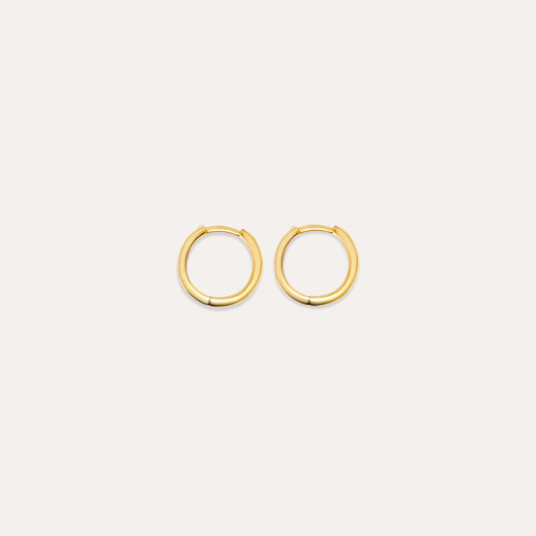 Zirkonia Hoops Midi | 585 Gold Ohrringe