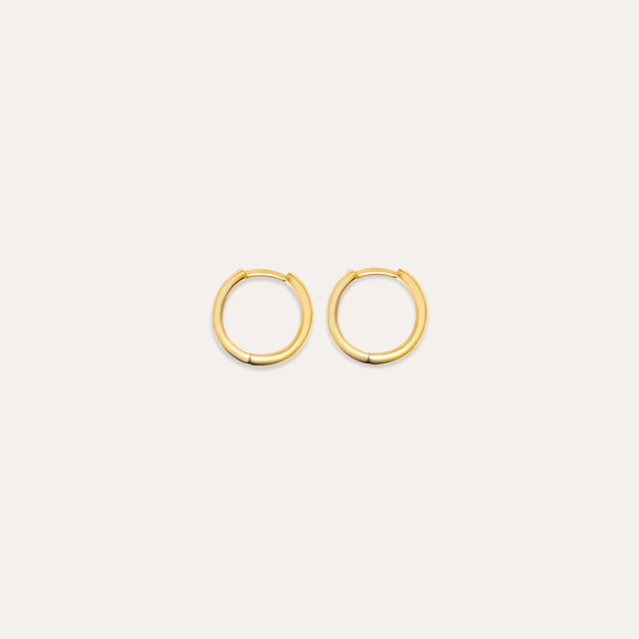 Zirkonia Hoops Midi | 585 Gold Ohrringe