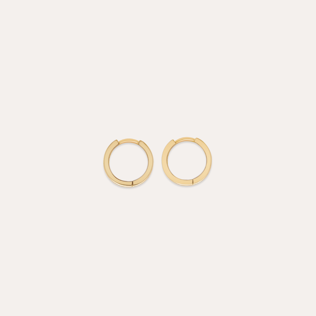 Zirkonia Hoops Mini | 585 Gold Ohrringe