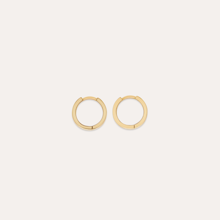 Zirkonia Hoops Mini | 585 Gold Ohrringe